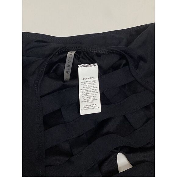 New. Vitamin A black strappy swimsuit. Small. Retails $177 - Picture 10 of 10